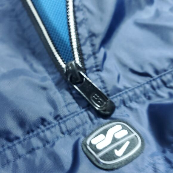 Vintage 2000s Nike Grey Label Anorak Blue WindBreaker XL VTG RARE SWOOSH Vented - Picture 10 of 16